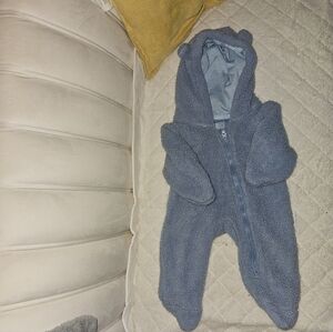Cozy Blue Fleece Baby Footie
